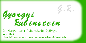 gyorgyi rubinstein business card