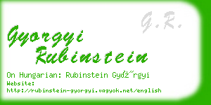 gyorgyi rubinstein business card